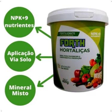 Imagem de Fertilizante Adubo Forth Hortaliças 400g Nutrição Para Horta