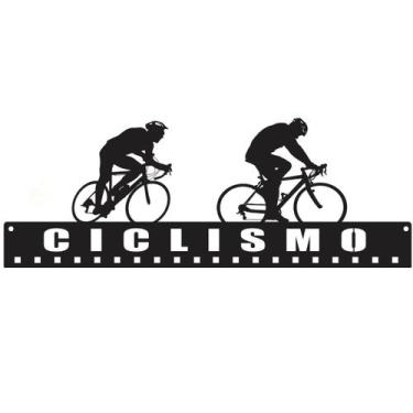 Imagem de Quadro Decorativo Porta Medalhas Ciclismo Mdf Preto - BLESS ARTIGOS PE