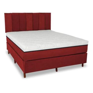 Imagem de Cama Box e Colchão Magnético com Cabeceira - Eco New Luxo, Bordo, Casa