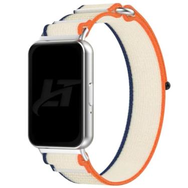 Imagem de Pulseira Loop Trilha LTimports compativel com Galaxy Fit 3 Sm-R390 (LT-Bege-laranja)