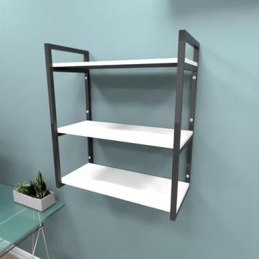 Imagem de Estante industrial escritório aço cor preto 60x30x68cm (C)x(L)x(A) cor