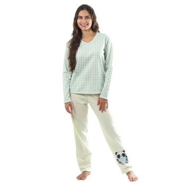 Imagem de Pijama Inverno Feminino Longo Urso Panda Emporio do Algodao - Empório 