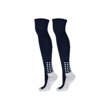 Imagem de Meião Adulto Matis Treino Futebol - Penalty, Marinho, Branco, 39-44