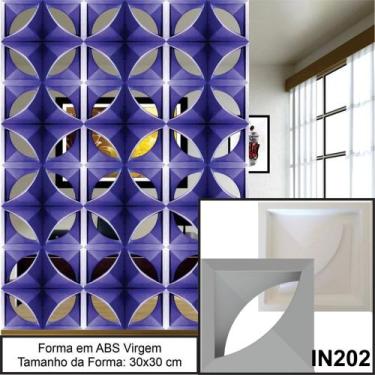 Imagem de 2 Forma 3d Cobogó Elemento Vazado Wind 30X30cm Dupla Face ABS 2mm IN20