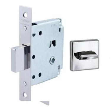 Imagem de Fechadura Auxiliar 1070 St2 45mm Banheiro Cromo Escovado Lafonte - La 