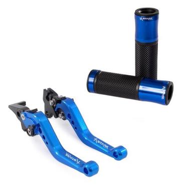 Imagem de Kit Manopla Luva Manete Esportivo Stark Honda Cb 300r - NoBrand, Azul