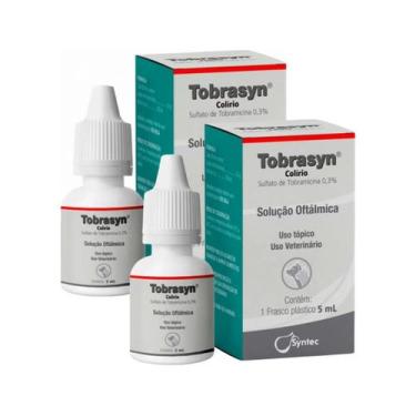 Imagem de Tobrasyn Colírio Syntec Solução Oftálmica Cães e Gatos - 2UN