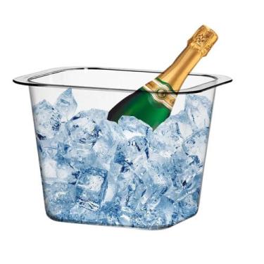 Imagem de Balde de Gelo PS Cristal 4,8 Lts Bebidas Cerveja Champagne - Três Triâ