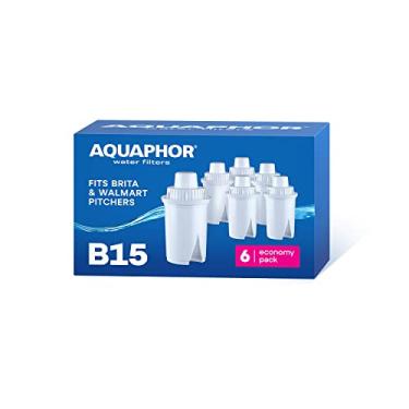 Imagem de AQUAPHOR B15 Water Filter Cartridge I 6 cartridges I Filters limescale & chlorine & heavy metals I AQUALEN Technology I For better food & drink I Protects kitchen appliances I 45 Gallons per filter
