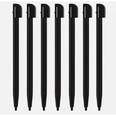 Imagem de 7 peças de reposição para caneta Stylus Touch Screen para Nintendo DS Lite NDSL, plástico preto, acessórios para lápis de toque para jogos