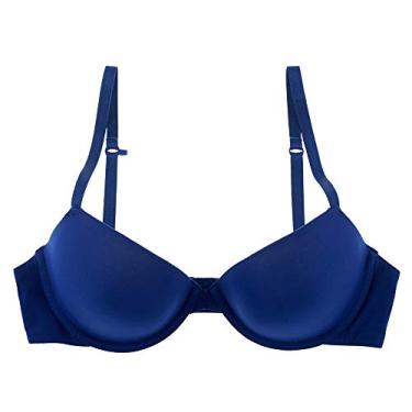 Imagem de Undies.com Sutiã push-up feminino de microfibra com abas e aro Oh Darling Demi, Profundidades azuis, 38C