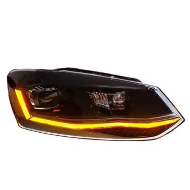 Imagem de Farol de carro estilo compatível com VW Polo 2017-2021 LED farol projetor lente sinal DRL acessórios automotivos(Tsi Silver All LED)