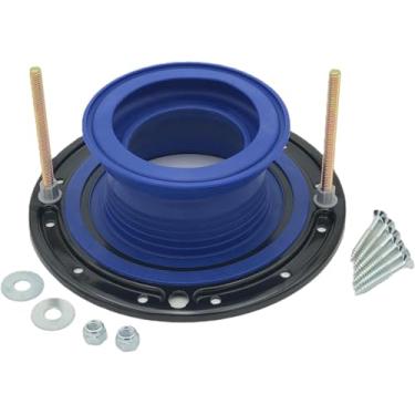 Imagem de Kit de reparo de flange de vaso sanitário One N Done - Kit de vaso sanitário para flange de vaso sanitário baixo ou quebrado. Kit de substituição de anel de cera de banheiro com kit extensor de flange