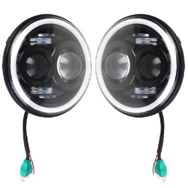 Imagem de AOCRXL Faróis de LED de 17,8 cm, conjunto de faróis redondos brilhantes, feixe de alta/alta, lâmpada de substituição para Je ep Wrangler JK 2007-2017, J223