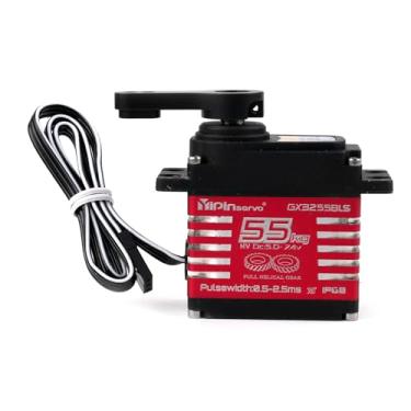 Imagem de 55kg Brushless Waterproof IP68 RC Digital Servo, High Torque, 7.4V Motor Helical Gear Angle-Controlled 180/270 /360 Degree Robot Servo for 1:8 1:10 TRX6 Scx10 RC Crawler (360 Degree)