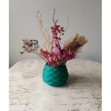 Imagem de Vaso Cachepot Decorativo para Plantas Artificiais - Modelo Triangular (Verde)