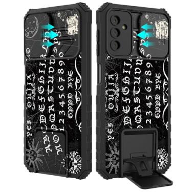 Imagem de Capa de celular para Samsung Galaxy A16 5G de 6,7 polegadas, com capa para câmera deslizante Galaxy A16 5G, capa protetora rígida fosca à prova de choque fina com suporte para Galaxy A16, placa Ouija