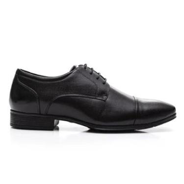 Imagem de Sapato Social Jota Pe em Couro Air Walker Masculino Preto-Masculino