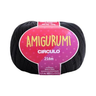 Imagem de Fio Amigurumi Linha Novelo 254m 125g 8990 PRETO