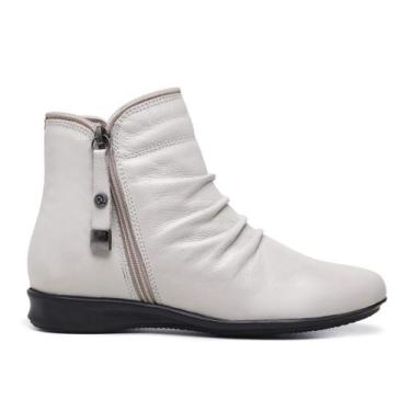 Imagem de Bota Feminina De Couro Kauany Cano Curto, Caramelo, 35