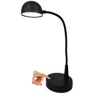 Imagem de Luminaria Abajur 3 Tons LED Touch USB Recarregavel Flexivel Mesa Casa Sala Quarto Cabeceira Escritorio Recepçao Home Office Trabalho Iluminaçao