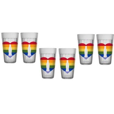 Imagem de Kit Copo Americano Coca-Cola Pride Coração 6x450ml - Nadir 29100201717