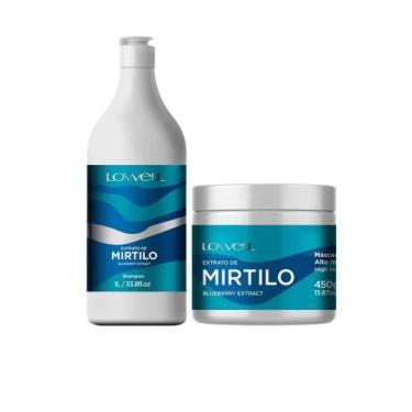 Imagem de Kit Extrato de Mirtilo Shampoo 1 Litro + Máscara 450 g Lowell