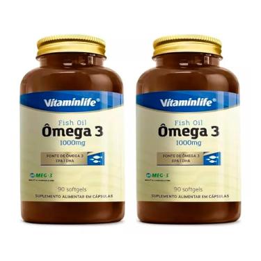 Imagem de Kit 2x Ômega 3 Fish Oil 1000MG 90 Softgels-VITAMIN LIFE