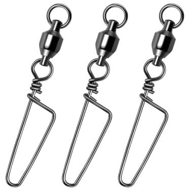 Imagem de Alwonder Pacote com 30 rolamentos de esferas giratórios com anel sólido soldado por pressão Coastlock, água doce e salgada, pesca offshore de alta resistência 11,8 kg, peixe-espada de atum resistente