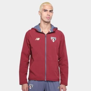 Imagem de Jaqueta São Paulo 25/26 Viagem New Balance Masculina, Vermelho, Cinza,