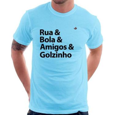 Imagem de Camiseta Rua & Bola & Amigos & Golzinho - Foca na Moda, Azul bebê, M