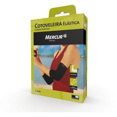 Imagem de Produto Ergonômico Cotoveleira Elast.par M Preta - Mercur
