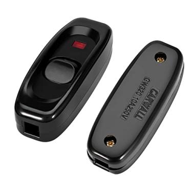 Imagem de Interruptor de Cabo de Lâmpada de Mesa Akozon Inline ON/OFF Com Luz Indicadora LED, AC 250V 10A, Ideal para Lâmpada de Quarto, Lâmpada de Espelho, Lâmpada de Parede, Branco (#01)