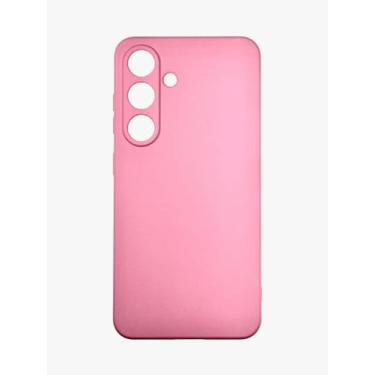 Imagem de Capinha Capa Case Compativel com Samsung Galaxy S25 Silicone Macia Aveludada Forro Interno Com Proteção De Câmera Rosa Bebe