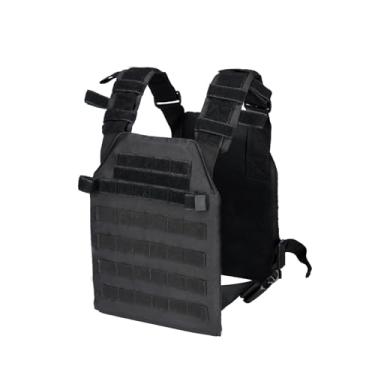 Imagem de Colete com peso ajustável, treinamento esportivo, treinamento de força e resistência, liberação rápida com Molle para corrida, exercícios físicos (preto)