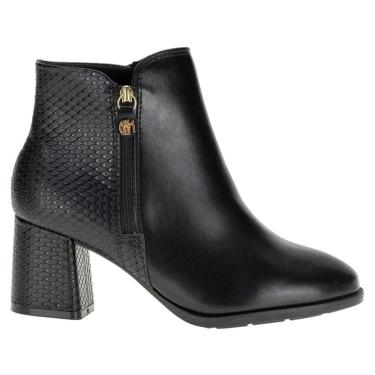 Imagem de Bota Modare Casual Cano Baixo Salto Bloco Médio Feminina Preta