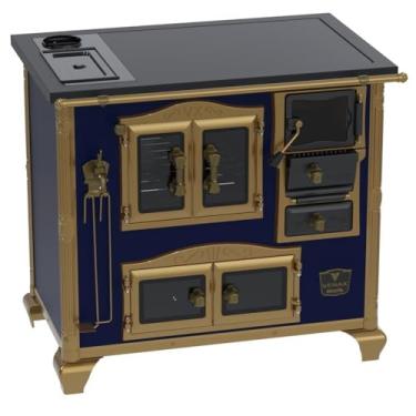 Imagem de Fogao a Lenha N 2 Imperador Vitreo Premium Caldeira Azul SE