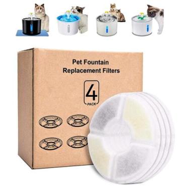Imagem de Kit 4 Refil Filtro Bebedouro Fonte De Água Pet Cães Gatos - Pet For Yo
