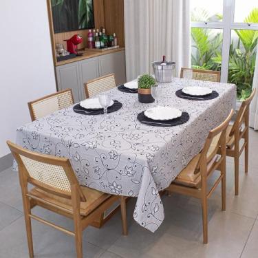 Imagem de Toalha De Mesa Quadrada 8 Lugares 2,10 x 2,10 Tecido Grosso Elegância 