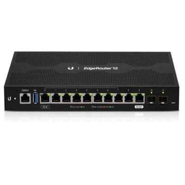 Imagem de Roteador Ubiquiti EdgeRouter - 10 portas Gigabit - 2 portas sfp - 24V PoE - ER-12
