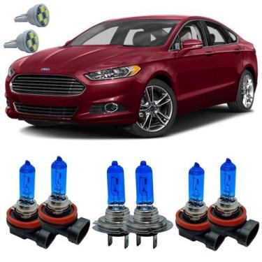 Imagem de Kit Lampadas Super Branca Ford Fusion 2006 A 2016 + Led T10 - Cinoy/Qu