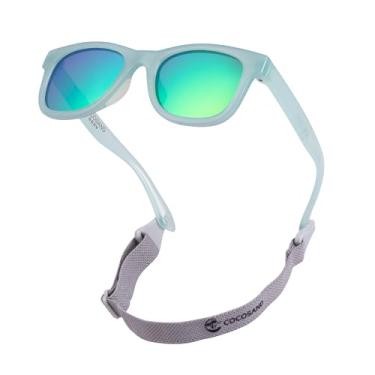 Imagem de COCOSAND Óculos de sol para bebês com alça proteção UV400 armação flexível para meninas meninos de 0 a 24 meses, Verde translúcido, XP