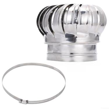 Imagem de WZYCLTT Para tampa de chaminé de aço inoxidável anti corrente descendente com característica rotativa exclusiva (Ø200 mm)