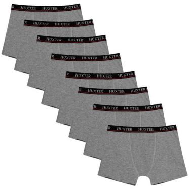 Imagem de Kit 08 Cuecas Masculinas Boxer Cotton Basic Huxter Cinza, G