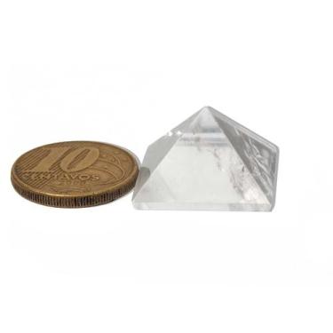 Imagem de Mini Pirâmide Cristal Base Medidas Quéops Semi Transparente - Cristais