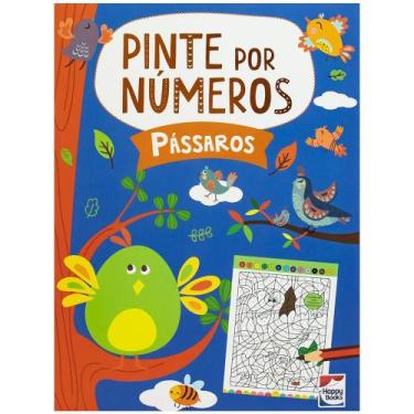 Imagem de Livro - Pinte por Números: Pássaros