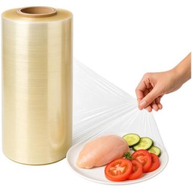 Imagem de Bobina plastico filme pvc 38 cm 300 m rolo esticavel 3 un - E A COSTA 