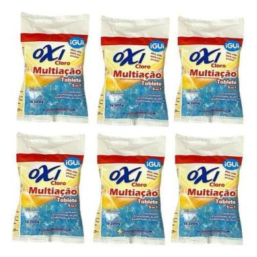 Imagem de Kit 06 Pastilhas De Cloro Igui P/ Piscinas Fibra E Alvenaria