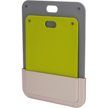 Imagem de Tábuas De Corte De Carne Legumes Conjunto Com Estojo E Alça Suporte De Porta Armazenamento Adesivo