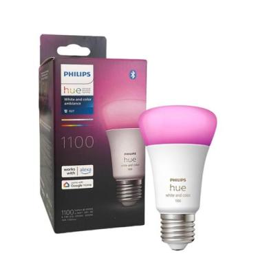 Imagem de Lampada Led Bulbo Inteligente 9W Rgb 1055Lm E27 Philips Hue, 220V, RGB